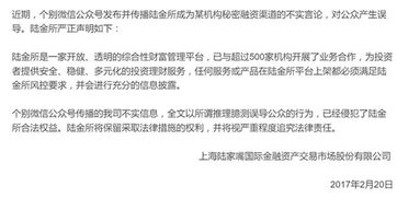 陸金所發布嚴正聲明 否認系某機構秘密融資渠道，警告將追究法律責任及非融資性擔保行為
